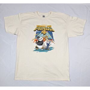 KUNG FU PANDA 4 Promo T-Shirt Mens XL.‎ 2024 Deadstock Movie Cream Tee.